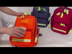 Mochila de primeiros socorros de emergência. Saco de resgate de incêndio e saco médico. Kit de visita domiciliar.