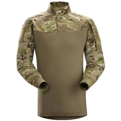 A camuflagem personalizou o terno tático militar da rã da camisa do combate da cor